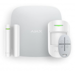 AJAX StarterKit Plus White (Стартовый комплект (интеллектуальная централь Хаб Плюс, датчик движения, датчик открытия, брелок), белый)