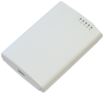 MikroTik PowerBOX with 650MHz CPU, 64MB RAM, 5xLAN (four with PoE out), RouterOS L4, outdoor case, PSU, PoE, mounting set