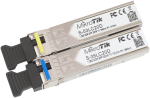 MikroTik Pair of SFP modules, S-35LC20D (1.25G SM 20km T1310nm/R1550nm, Single LC-connector) + S-53LC20D (1.25G SM 20km T1550nm/R1310nm, Single LC-connector)