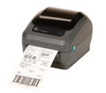 Zebra DT Printer GX420d; 203dpi, EU and UK Cords, EPL2, ZPL II, USB, Serial, Centronics Parallel, Dispenser (Peeler)