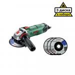 УШМ (болгарка) pws 750-125 (0.603.3a2.422) +Круг отрезной 125х2.5х22 expert for metal (2.608.600.221)
