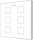 Zennio Выключатель сенсорный KNX Flat F6 глянцевый белый