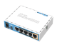 MikroTik MikroTik hAP ac lite with 650MHz CPU, 64MB RAM, 5xLAN, built-in 2.4Ghz 802.11b/g/n two chain wireless with integrated antennas, built-in 5Ghz 802.11ac single  chain wireless with integrated antenna, U