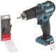 Набор Makita Бесщеточный шуруповерт hp332dz +Набор сверл d-05175 
