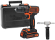 Набор BLACK & DECKER Дрель аккумуляторная bdcdd186kb-qw +Адаптер АШ-02 