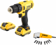 Дрель аккумуляторная dcd710d2 +Насадка dt71517