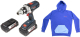 Набор BOSCH Дрель аккумуляторная gsr 36 ve-2-li (0.601.9c0.100) +Куртка blue 1619m00u9s 