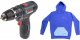 Набор BOSCH Дрель аккумуляторная gsb 12 v15 -li l-boxx (06019b6906
) +Куртка blue 1619m00u9s 