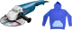 Набор BOSCH УШМ (болгарка) gws 22-230 h (0.601.882.103) +Куртка blue 1619m00u9s 
