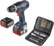Набор BOSCH Дрель аккумуляторная gsr 14,4 v-li 4.0Ач в кейсе l-boxx (0.601.866.00e) +Набор бит и сверл 1619gx1400 