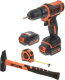 Набор BLACK & DECKER Дрель-шуруповерт bdcdd12k1b +Набор bdht9-30092 