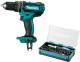 Набор Makita Дрель аккумуляторная dhp482z БЕЗ АКК. и ЗУ +Набор бит b-36170 