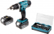 Набор Makita Дрель аккумуляторная dhp453rfe liion +Набор бит b-36170 